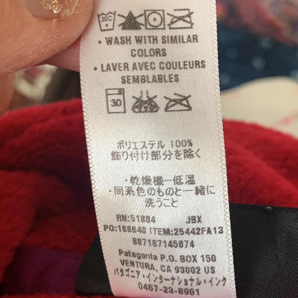 Patagonia Women's Bright Red Teddy Fleece Jacket - Picture 13 of 14